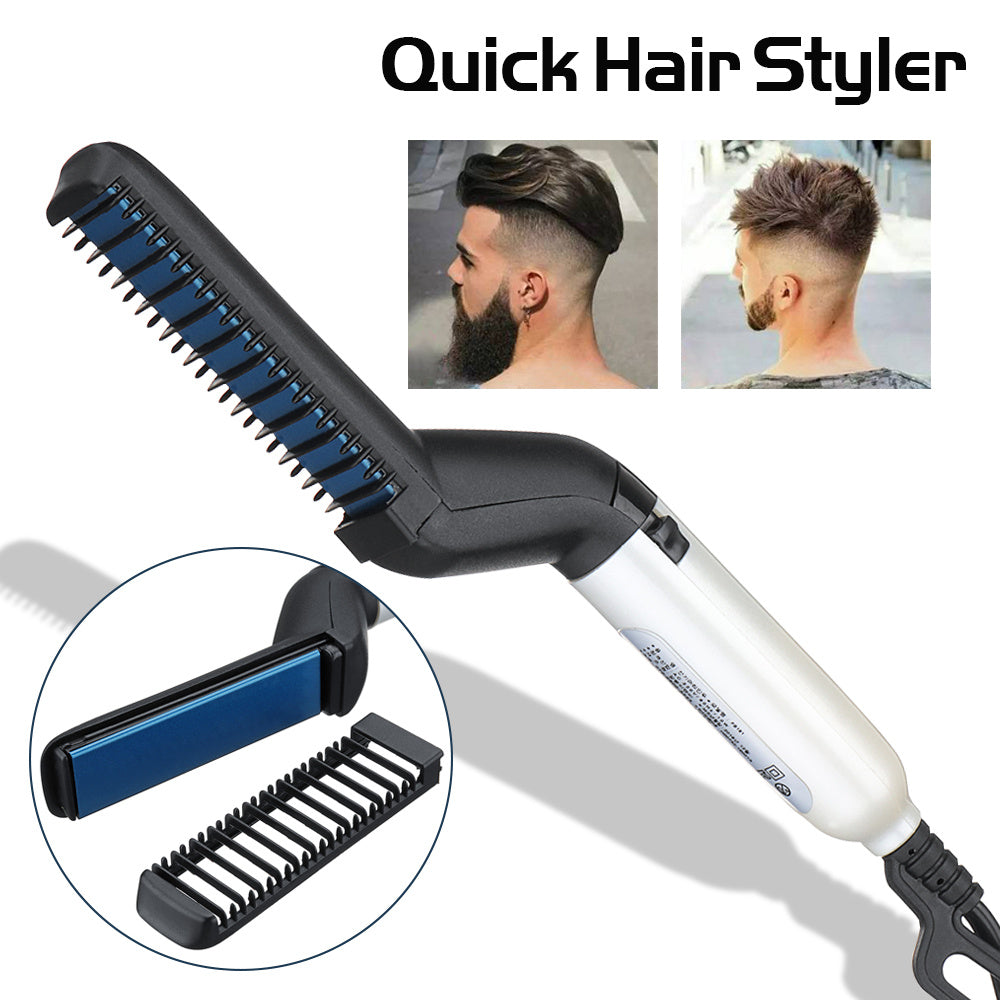 Men Quick Beard Straightener Styler Comb,Hair Straightening,